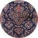 Round Traditional Purple Lily Purple Persian Rug, tr3936