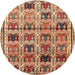 Round Traditional Sandy Brown Persian Rug, tr3938