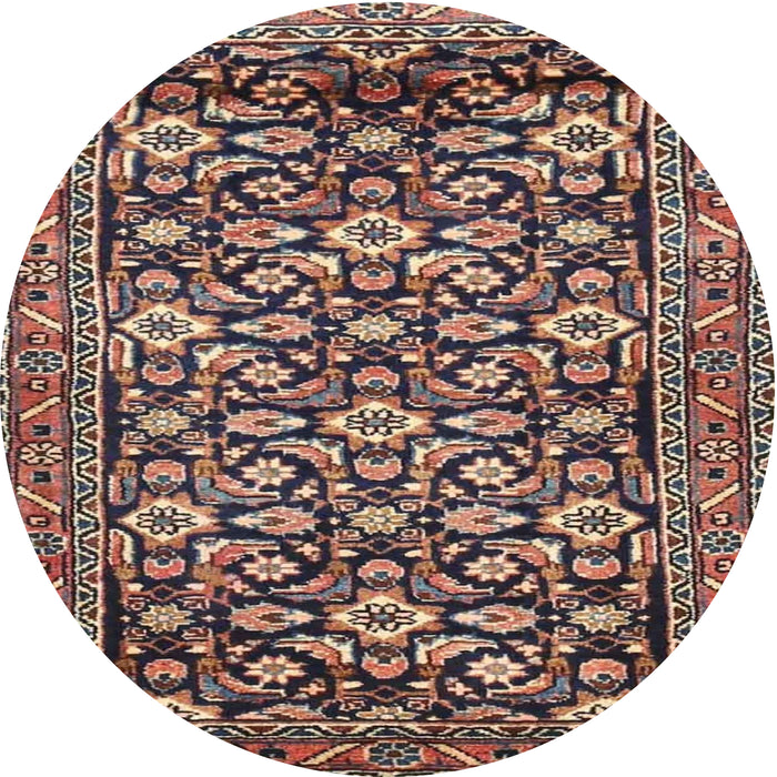 Round Traditional Bakers Brown Persian Rug, tr3939