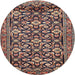 Round Traditional Bakers Brown Persian Rug, tr3939