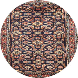 Square Machine Washable Traditional Bakers Brown Rug, wshtr3939