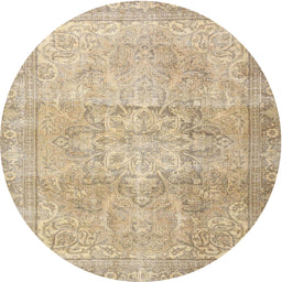 Square Machine Washable Traditional Brown Rug, wshtr3944