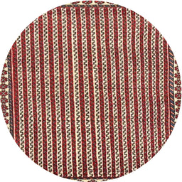 Square Machine Washable Traditional Tomato Red Rug, wshtr3954