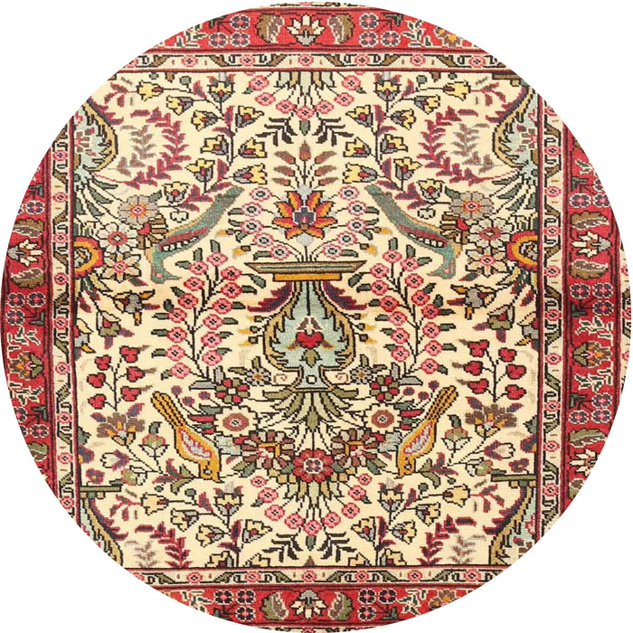 Round Traditional Brown Persian Rug, tr3960