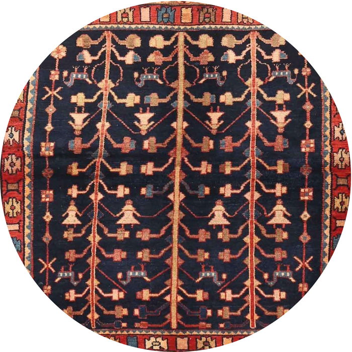 Square Machine Washable Traditional Dark Gold Brown Rug, wshtr3966