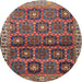 Square Machine Washable Traditional Dark Almond Brown Rug, wshtr3969