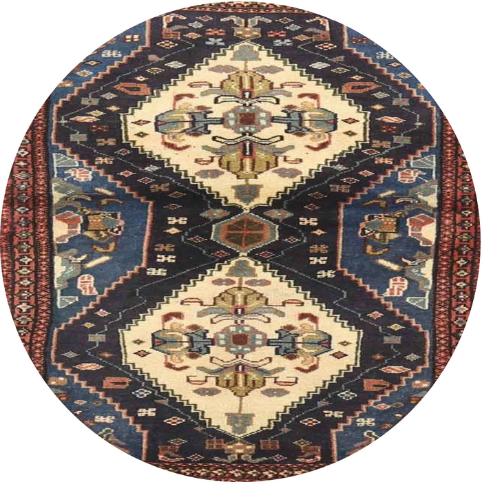 Round Traditional Bakers Brown Persian Rug, tr3970