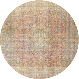 Square Machine Washable Traditional Brown Rug, wshtr3972