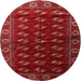 Round Traditional Red Persian Rug, tr3975