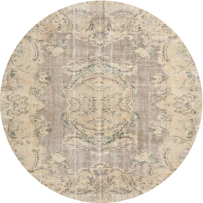 Square Machine Washable Traditional Deep Peach Orange Rug, wshtr3980