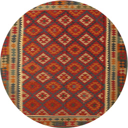 Round Traditional Light Brown Southwestern Rug, tr3984