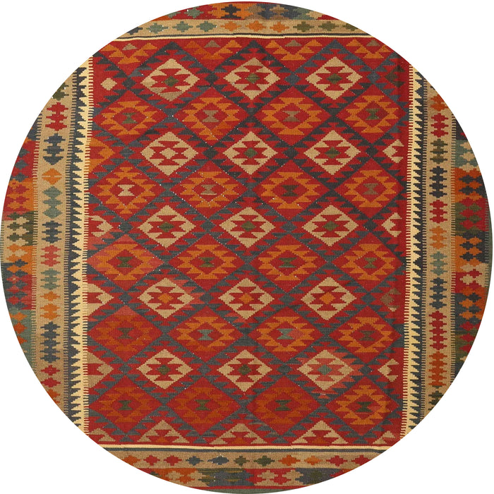 Square Machine Washable Traditional Light Brown Rug, wshtr3984