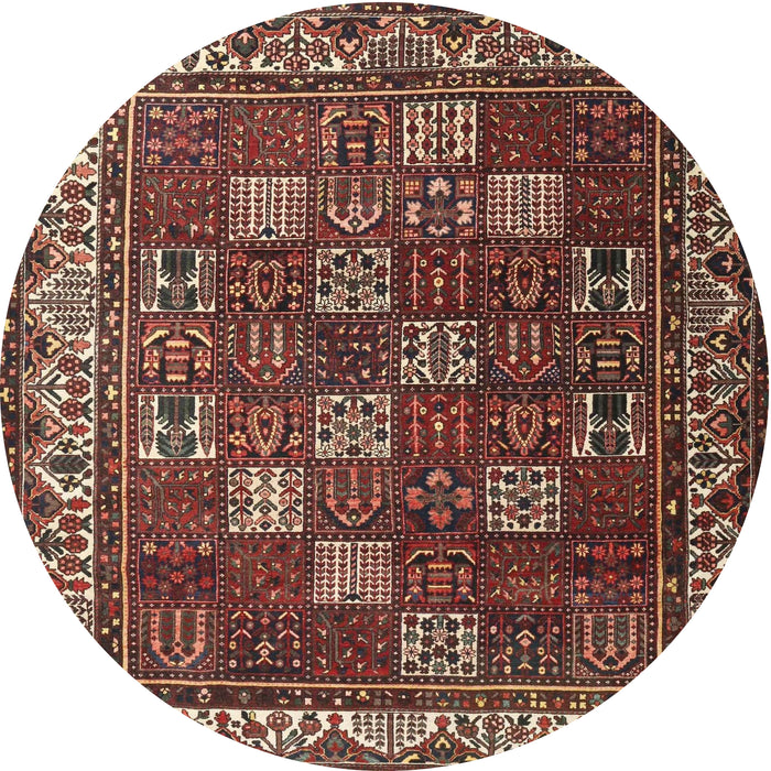 Square Machine Washable Traditional Orange Salmon Pink Rug, wshtr3993