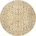 Square Machine Washable Traditional Sun Yellow Rug, wshtr3999