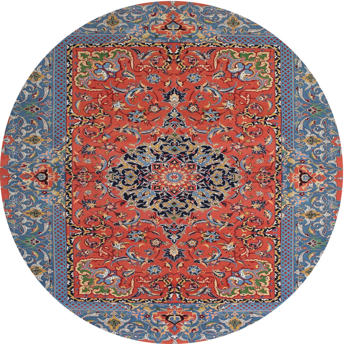 Square Machine Washable Traditional Fire Brick Red Rug, wshtr3