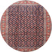 Round Traditional Red Persian Rug, tr4006