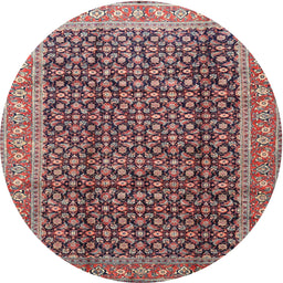 Square Machine Washable Traditional Vermilion Red Rug, wshtr4006