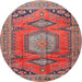 Round Traditional Pink Persian Rug, tr4007