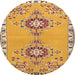Round Traditional Red Persian Rug, tr4023