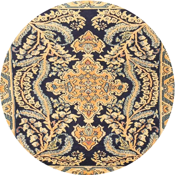 Square Machine Washable Traditional Coffee Brown Rug, wshtr4029