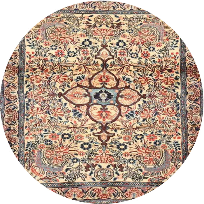 Square Machine Washable Traditional Sienna Brown Rug, wshtr4034
