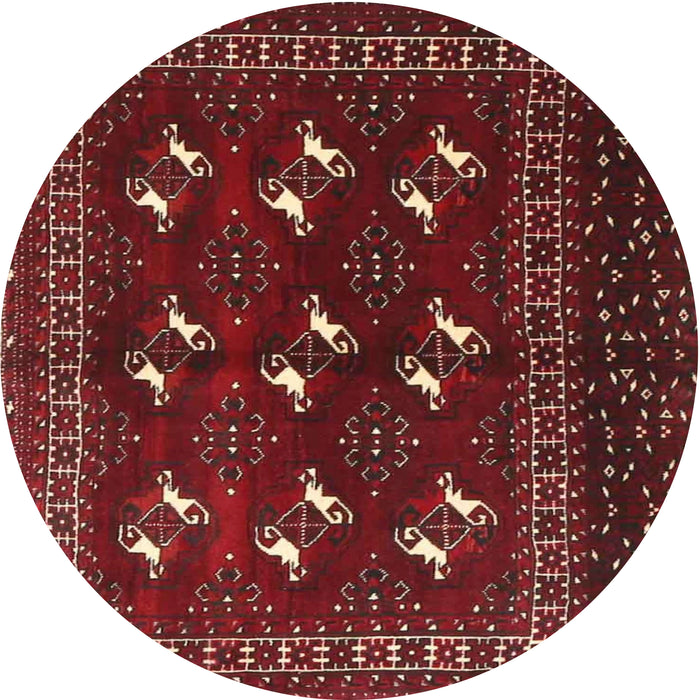 Square Machine Washable Traditional Chestnut Brown Rug, wshtr4036