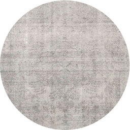 Square Machine Washable Traditional Dark Gray Rug, wshtr4043