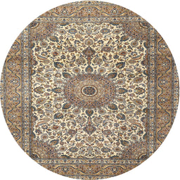 Square Machine Washable Traditional Brown Rug, wshtr4050