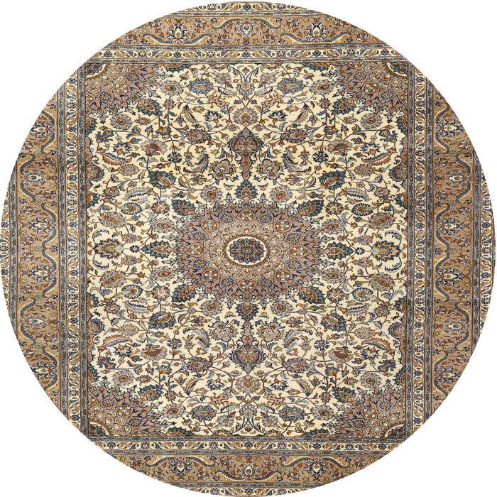 Square Machine Washable Traditional Brown Rug, wshtr4050