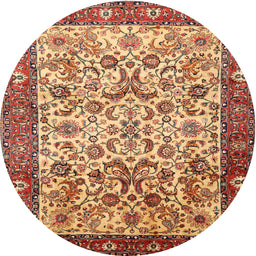 Square Machine Washable Traditional Fire Brick Red Rug, wshtr406