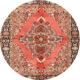 Square Machine Washable Traditional Sand Brown Rug, wshtr4077