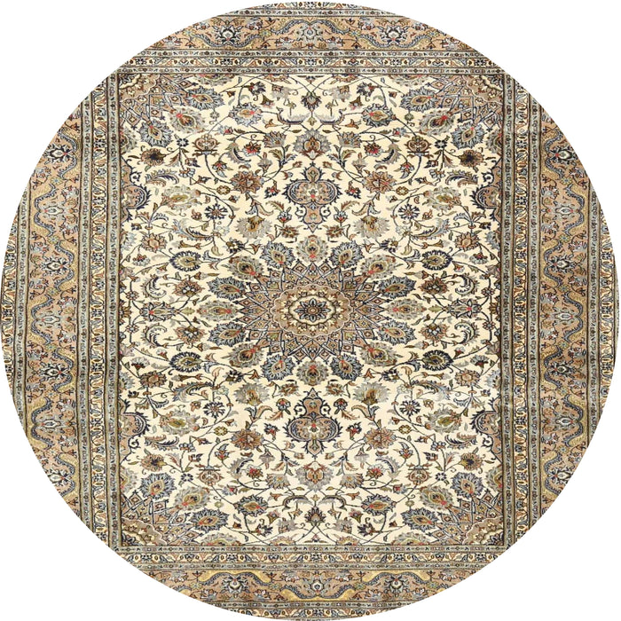 Round Traditional Brown Persian Rug, tr4080