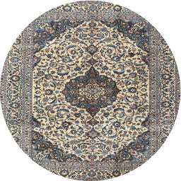 Square Machine Washable Traditional Tan Brown Rug, wshtr4094