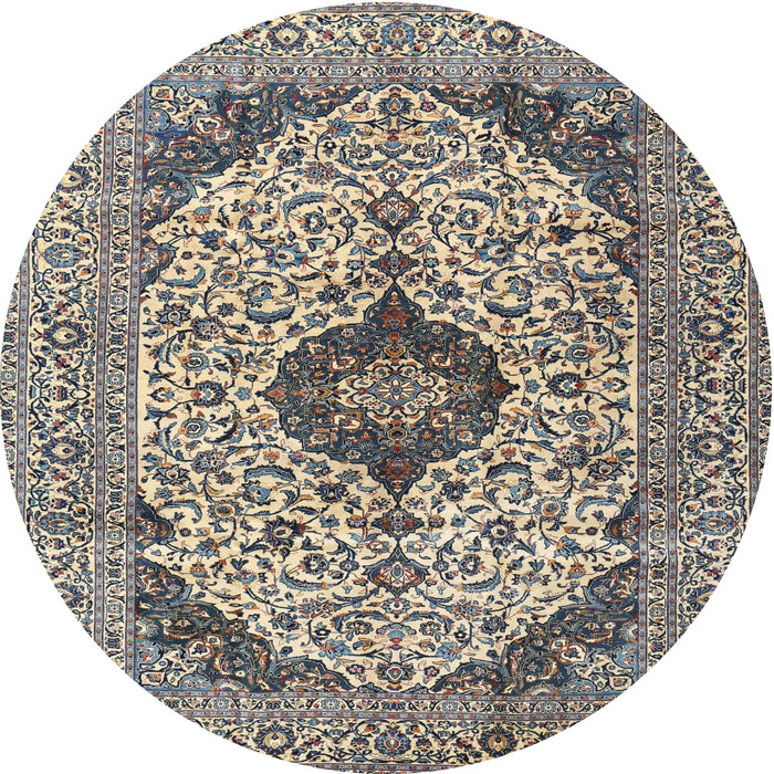 Square Machine Washable Traditional Tan Brown Rug, wshtr4094