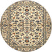 Round Traditional Brown Persian Rug, tr4101