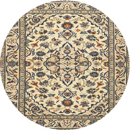 Square Machine Washable Traditional Brown Rug, wshtr4101