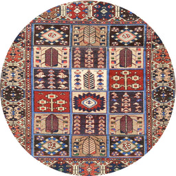 Square Machine Washable Traditional Light French Beige Brown Rug, wshtr4102