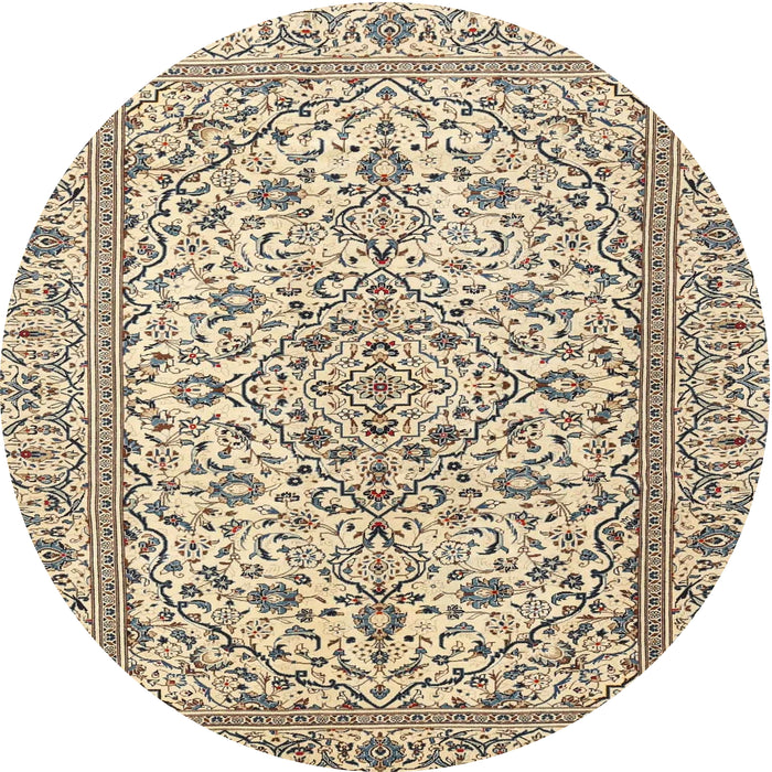 Round Traditional Brown Persian Rug, tr4109