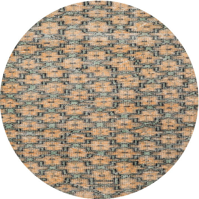 Round Traditional Brown Persian Rug, tr4119