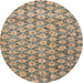 Round Traditional Brown Persian Rug, tr4119