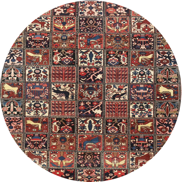 Square Machine Washable Traditional Camel Brown Rug, wshtr4126