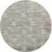 Round Traditional Dark White Beige Persian Rug, tr4129