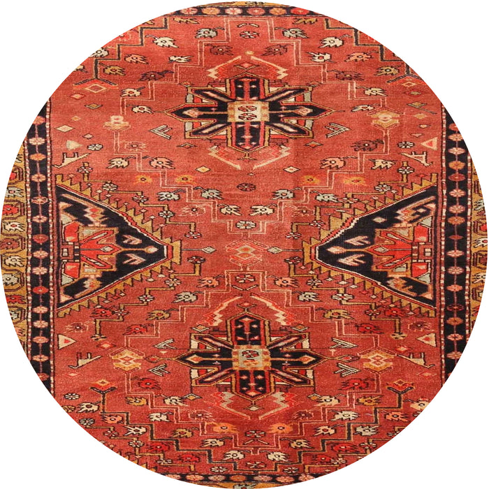 Round Traditional Orange Persian Rug, tr4132