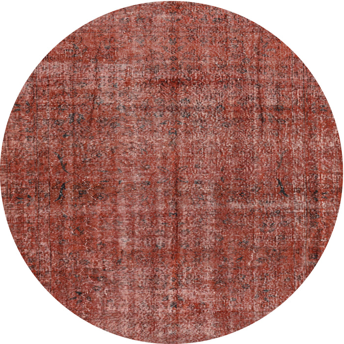 Round Traditional Sunrise Orange Persian Rug, tr4133