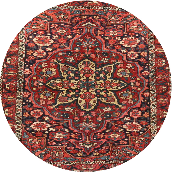 Round Traditional Red Persian Rug, tr4137