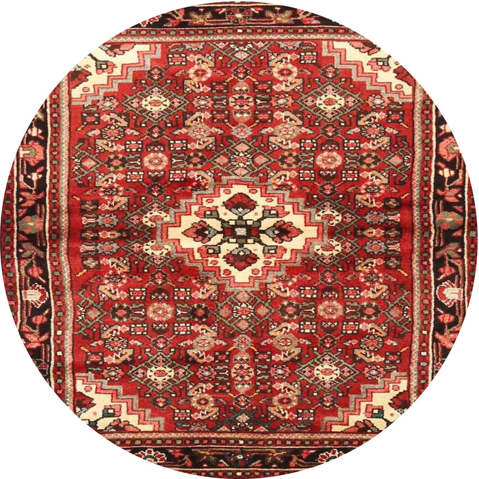 Round Traditional Red Persian Rug, tr4138