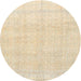 Round Traditional Brown Persian Rug, tr4148