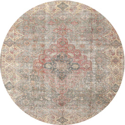 Square Machine Washable Traditional Camel Brown Rug, wshtr4152