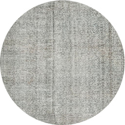 Square Machine Washable Traditional Pale Silver Gray Rug, wshtr4167