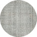 Round Traditional Pale Silver Gray Persian Rug, tr4167